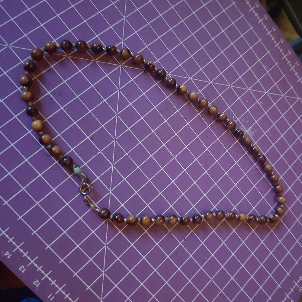 Brown beaded choker